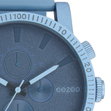 OOZOO Timepieces - C11216 - Unisex - Leder-Armband - Hellblau
