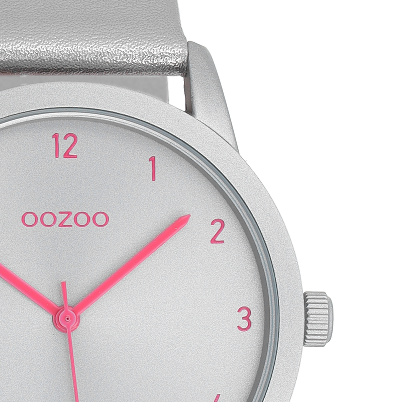 OOZOO Timepieces - C11058 - Damen - Leder-Armband - Silber