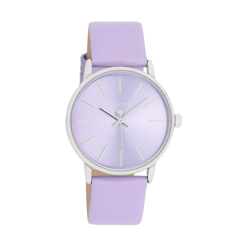 OOZOO Timepieces - C11061 - Damen - Leder-Armband - Lila/Silber