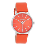OOZOO Timepieces - C11062 - Damen - Leder-Armband - Rot/Silber