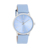 OOZOO Timepieces - C11063 - Damen - Leder-Armband - Hellblau/Silber