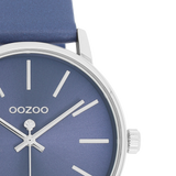 OOZOO Timepieces - C11064 - Damen - Leder-Armband - Dunkelblau/Silber