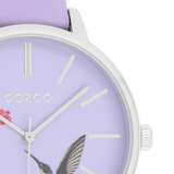 OOZOO Timepieces - C11068 - Damen - Leder-Armband - Lila/Silber