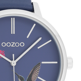 OOZOO Timepieces - C11069 - Damen - Leder-Armband - Dunkelblau/Silber