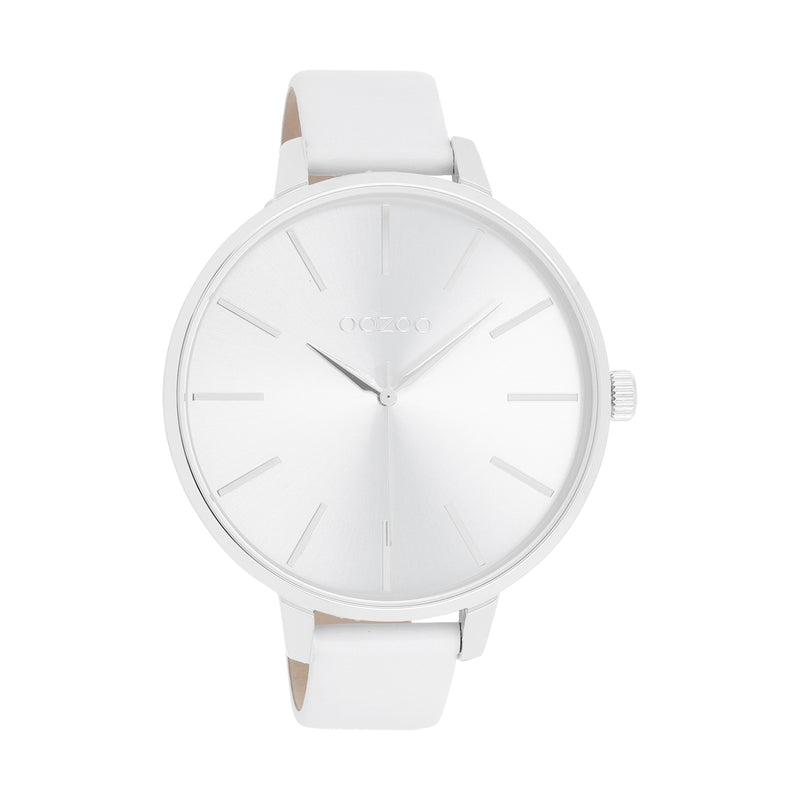 OOZOO Timepieces - C11070 - Damen - Leder-Armband - Weiß/Silber