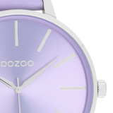 OOZOO Timepieces - C11072 - Damen - Leder-Armband - Lila/Silber