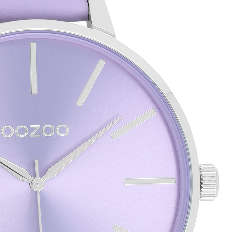 OOZOO Timepieces - C11072 - Damen - Leder-Armband - Lila/Silber