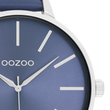 OOZOO Timepieces - C11074 - Damen - Leder-Armband - Dunkelblau/Silber