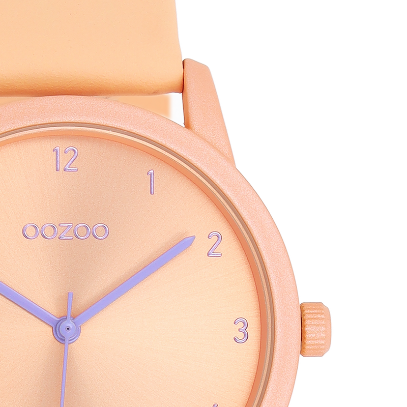 OOZOO Timepieces - C11075 - Damen - Leder-Armband - Pfirsichrosa