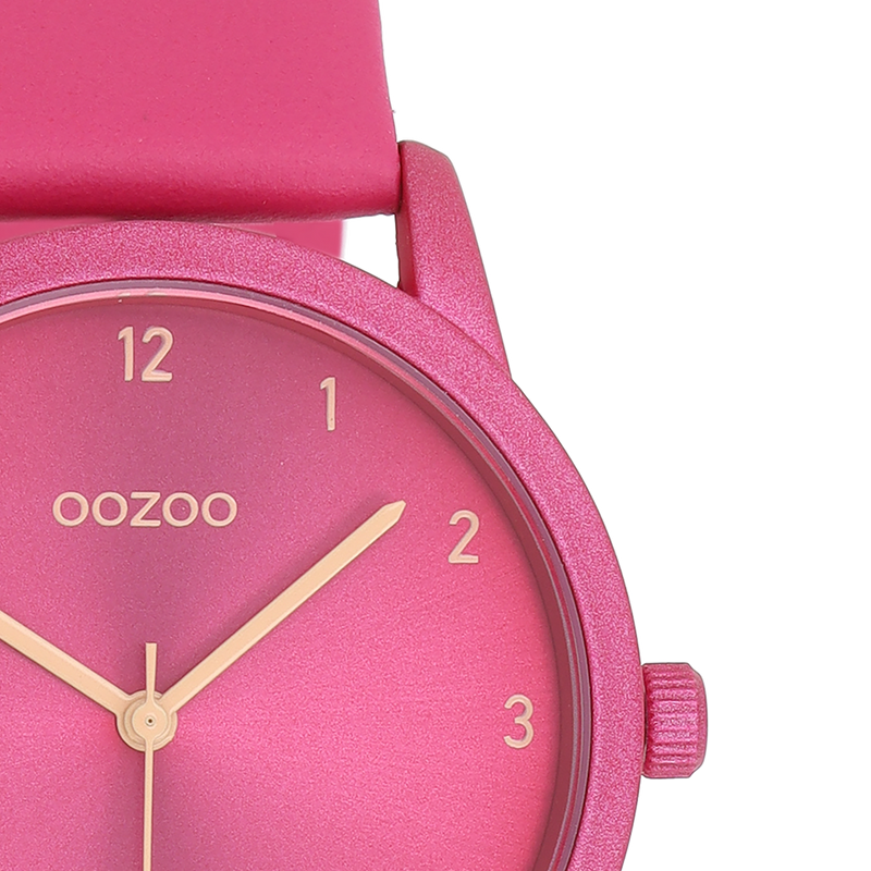 OOZOO Timepieces - C11080 - Damen - Leder-Armband - Fuchisa