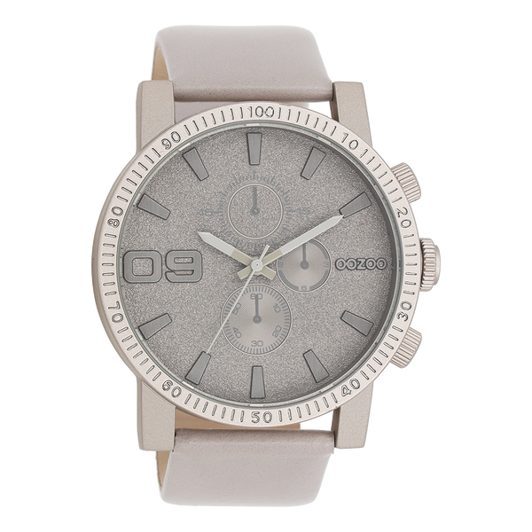 OOZOO Timepieces - C11311 - Herren - Leder-Armband - Taupe XL 48 mm