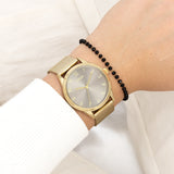 OOZOO Timepieces - C11323 - Damen - Edelstahl-Mesh-Armband - Gold/Taupe