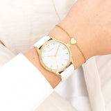 OOZOO Timepieces - C11325 - Damen - Leder-Armband - Weiß/Gold