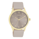 OOZOO Timepieces - C11328 - Damen - Leder-Armband - Taupe/Gold