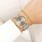 OOZOO Timepieces - C11328 - Damen - Leder-Armband - Taupe/Gold