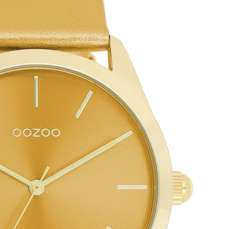 OOZOO Timepieces - C11332 - Damen - Leder-Armband - Gelb/Metallic