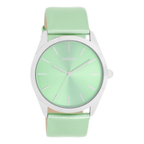 OOZOO Timepieces - C11336 - Damen - Leder-Armband - Mint/Metallic
