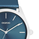 OOZOO Timepieces - C11337 - Damen - Leder-Armband - Blau/Metallic