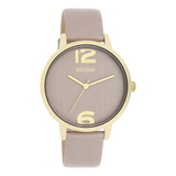 OOZOO Timepieces - C11342 - Damen - Leder-Armband - Taupe/Gold