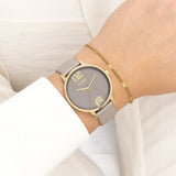 OOZOO Timepieces - C11342 - Damen - Leder-Armband - Taupe/Gold