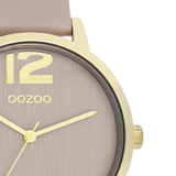 OOZOO Timepieces - C11342 - Damen - Leder-Armband - Taupe/Gold