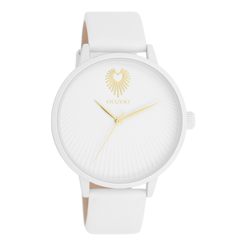 OOZOO Timepieces - C11343 - Damen - Leder-Armband - Weiß