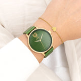 OOZOO Timepieces - C11344 - Damen - Leder-Armband - Grün/Gold