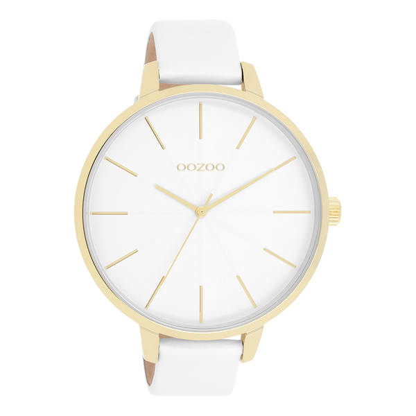 OOZOO Timepieces - C11346 - Damen - Leder-Armband - Weiß/Gold