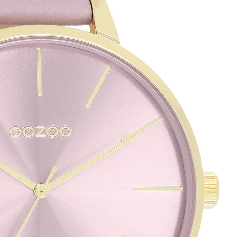 OOZOO Timepieces - C11348 - Damen - Leder-Armband - Lila/Gold