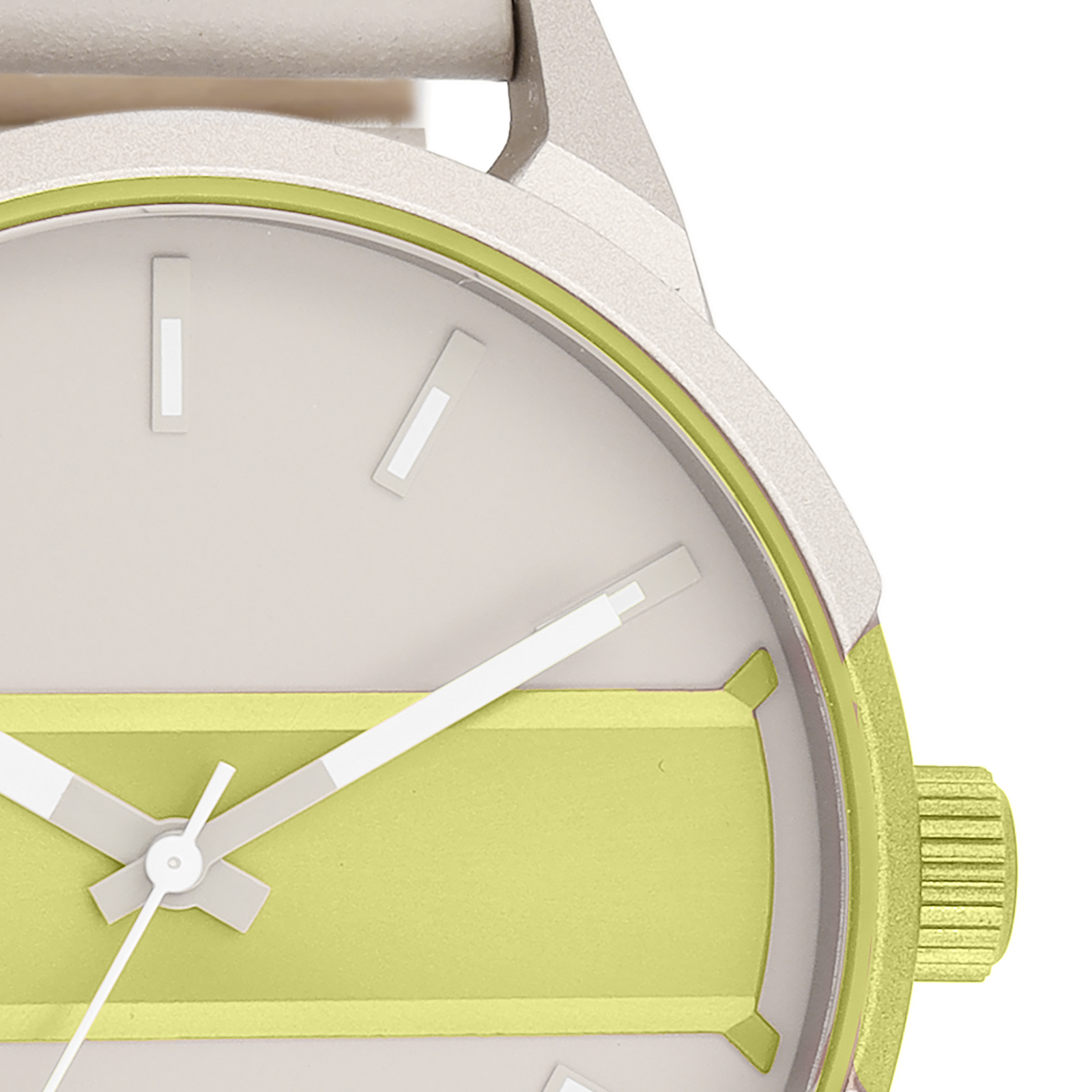 OOZOO Timepieces - C11364 - Herren - Leder-Armband - Grüngrau/Mint