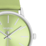 OOZOO Timepieces - C11367 - Damen - Leder-Armband - Grün/Silber