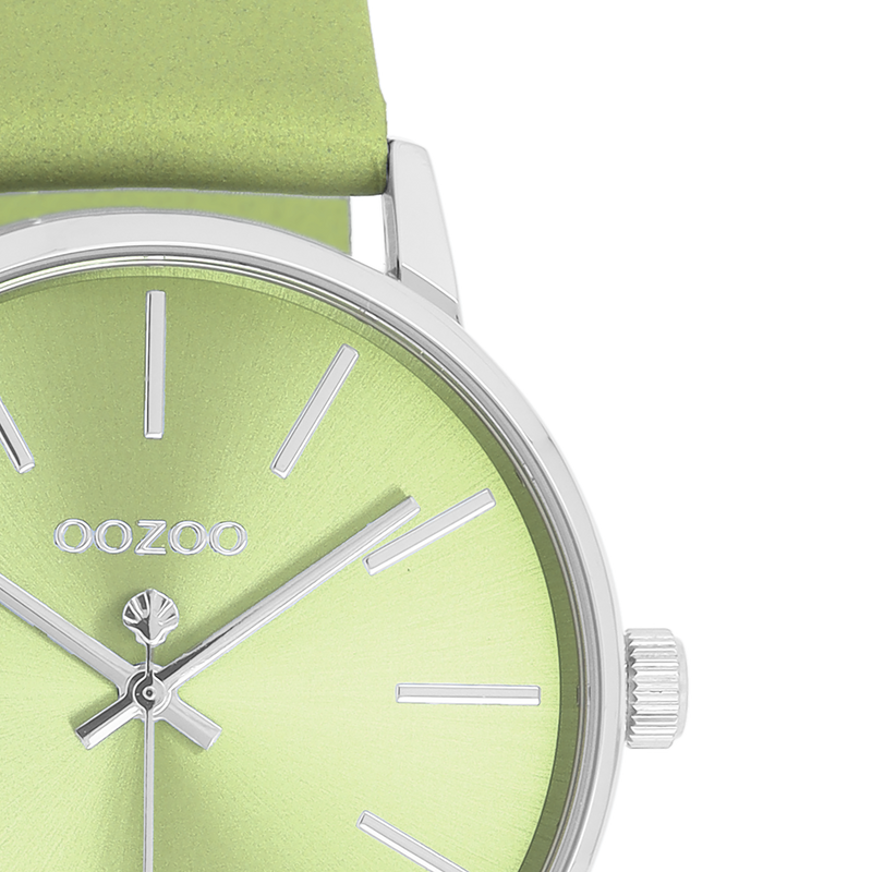 OOZOO Timepieces - C11367 - Damen - Leder-Armband - Grün/Silber