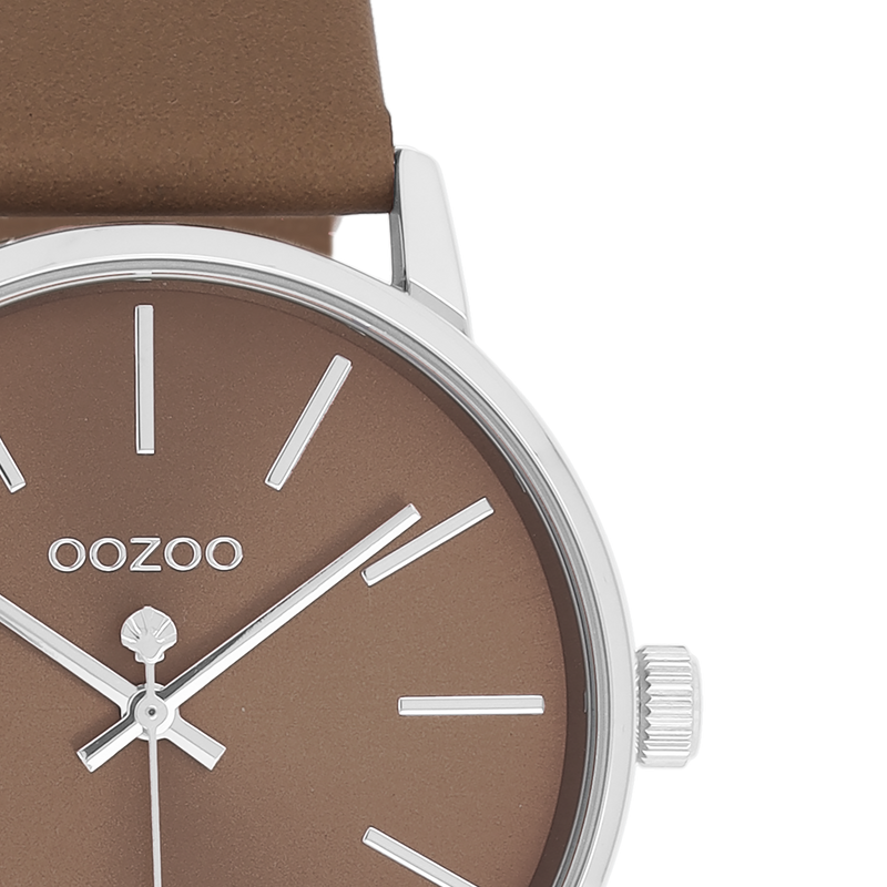 OOZOO Timepieces - C11368 - Damen - Leder-Armband - Braun/Silber