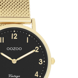 OOZOO Vintage  - C20349 - Damen - Edelstahl-Mesh-Armband – Gold/Schwarz