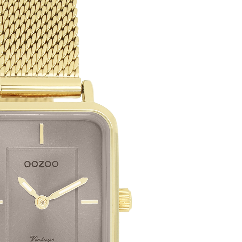 OOZOO Vintage  - C20353 - Damen - Edelstahl-Mesh-Armband – Gold/Taupe