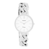 OOZOO Vintage  - C20355 - Damen - Edelstahl-Glieder-Armband – Silber/Weiß