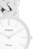 OOZOO Vintage  - C20355 - Damen - Edelstahl-Glieder-Armband – Silber/Weiß