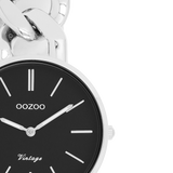 OOZOO Vintage  - C20356 - Damen - Edelstahl-Glieder-Armband – Silber/Schwarz