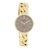 OOZOO Vintage  - C20358 - Damen - Edelstahl-Glieder-Armband – Gold/Taupe