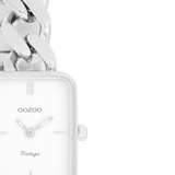 OOZOO Vintage  - C20360 - Damen - Edelstahl-Glieder-Armband – Silber/Weiß