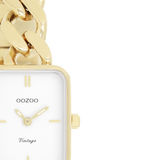 OOZOO Vintage  - C20362 - Damen - Edelstahl-Glieder-Armband – Gold/Weiß