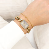 OOZOO Vintage  - C20363 - Damen - Edelstahl-Glieder-Armband – Gold/Taupe