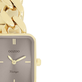 OOZOO Vintage  - C20363 - Damen - Edelstahl-Glieder-Armband – Gold/Taupe