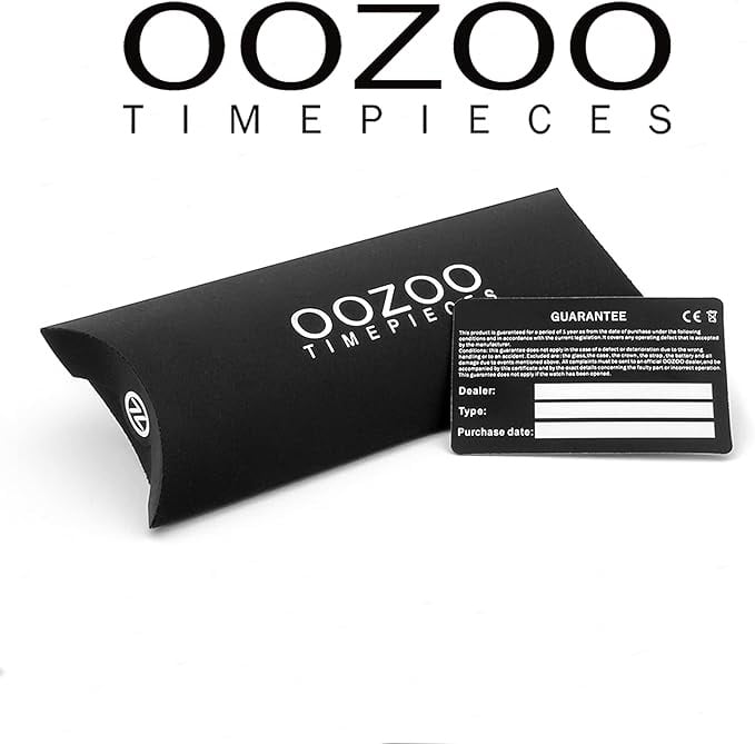 OOZOO Timepieces - C1050 - Unisex - Leder-Armband - Weiß/Silber