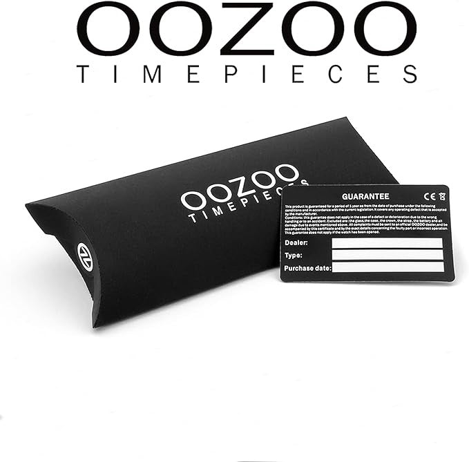 OOZOO Timepieces - C1084 - Damen - Leder-Armband - Grau/Metallic