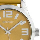 OOZOO Timepieces - C10235 - Unisex - Leder-Armband - Gelb/Silber