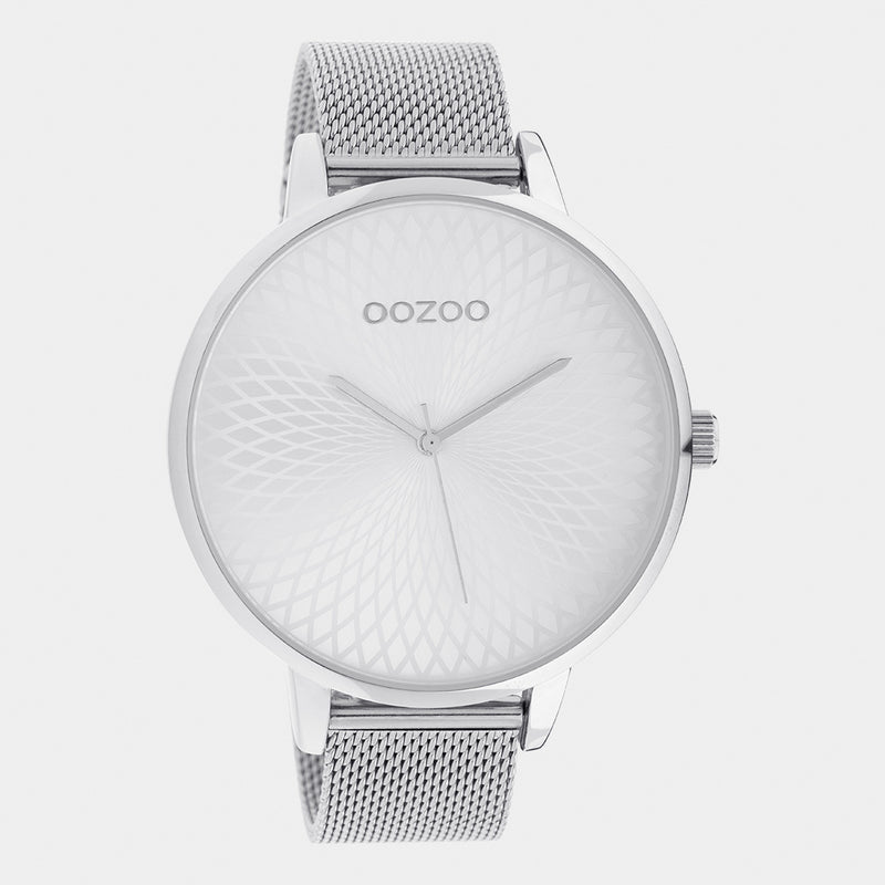 OOZOO Timepieces - C10550 - Damen - Edelstahl-Mesh-Armband - Silber/Silber