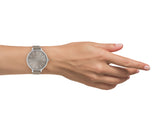 OOZOO Timepieces - C10712 - Damen - Leder-Armband - Taupe/Silber