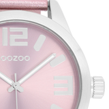 OOZOO Timepieces - C1083 - Damen - Leder-Armband - Rosa/Metallic