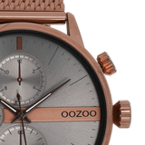 OOZOO Timepieces - C11103 - Herren - Mesh-Armband - Braun/Grau